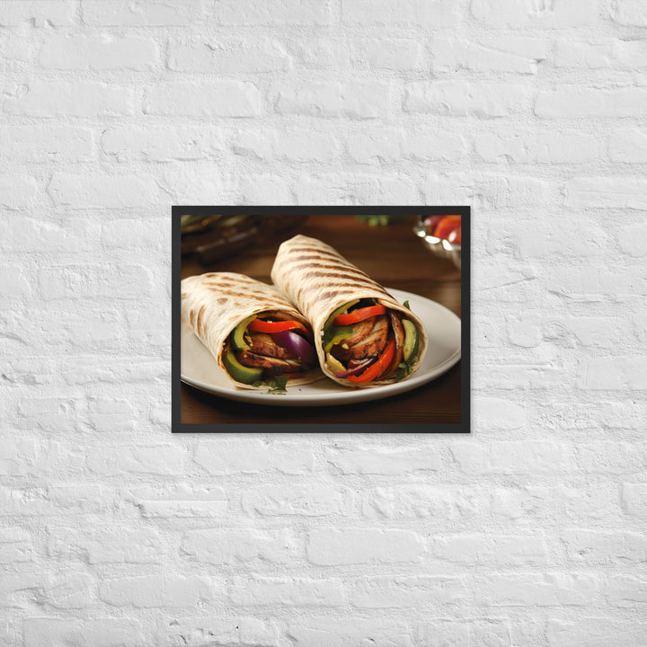 Vegetarian Shawarma Framed poster 🤤 from Yumify.AI