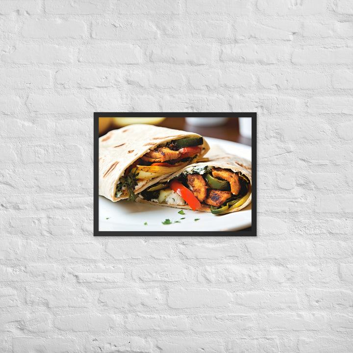 Vegetarian Shawarma Framed poster 🤤 from Yumify.AI