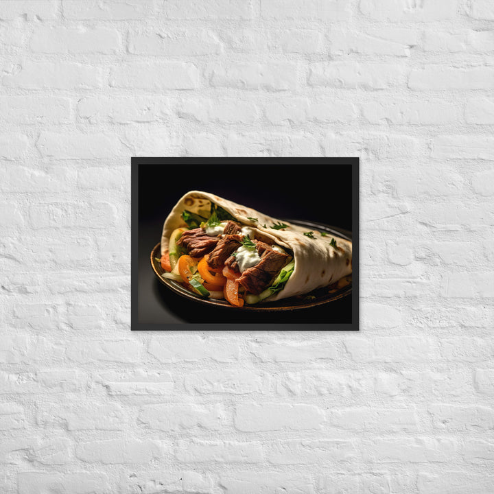 Lamb Shawarma Framed poster 🤤 from Yumify.AI