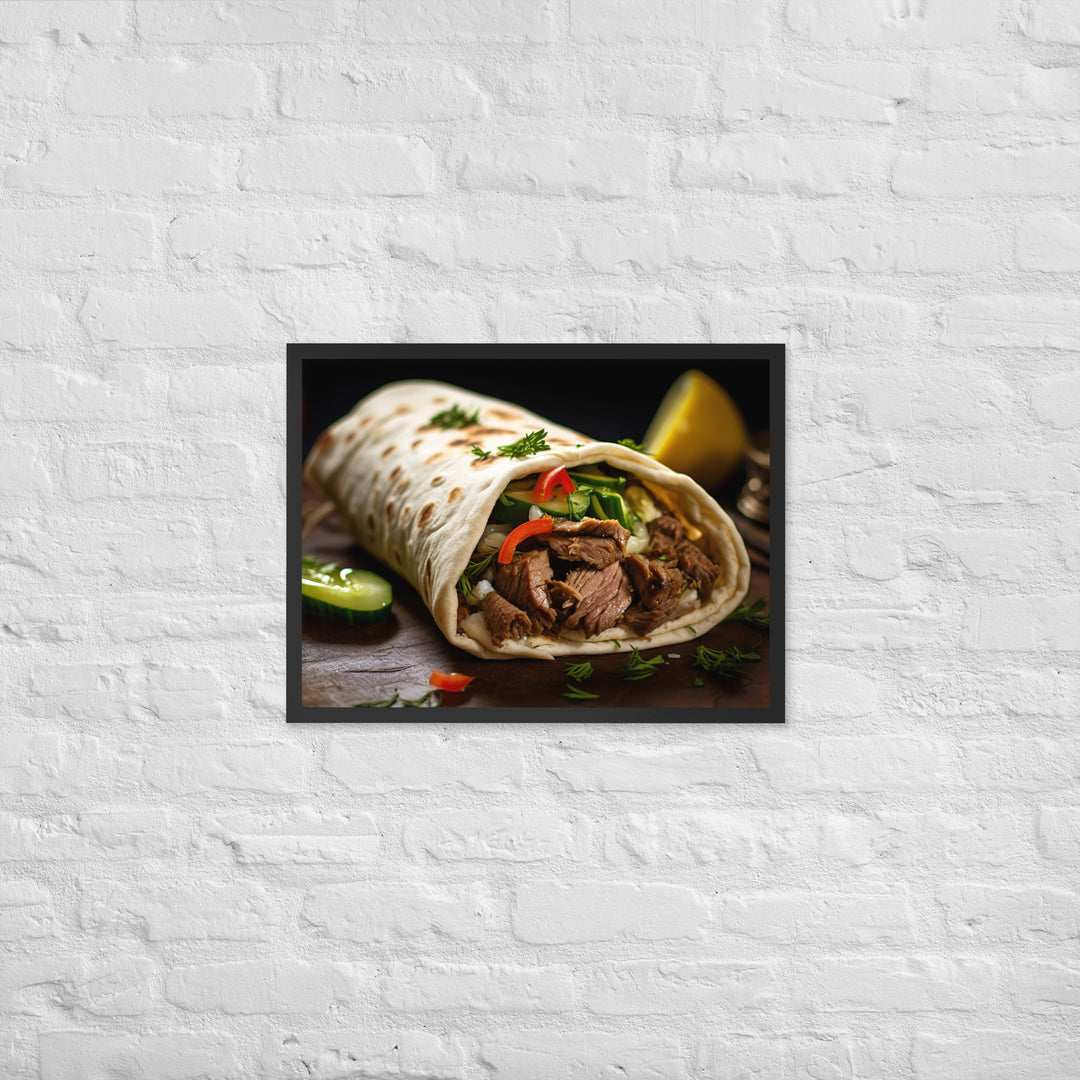 Lamb Shawarma Framed poster 🤤 from Yumify.AI