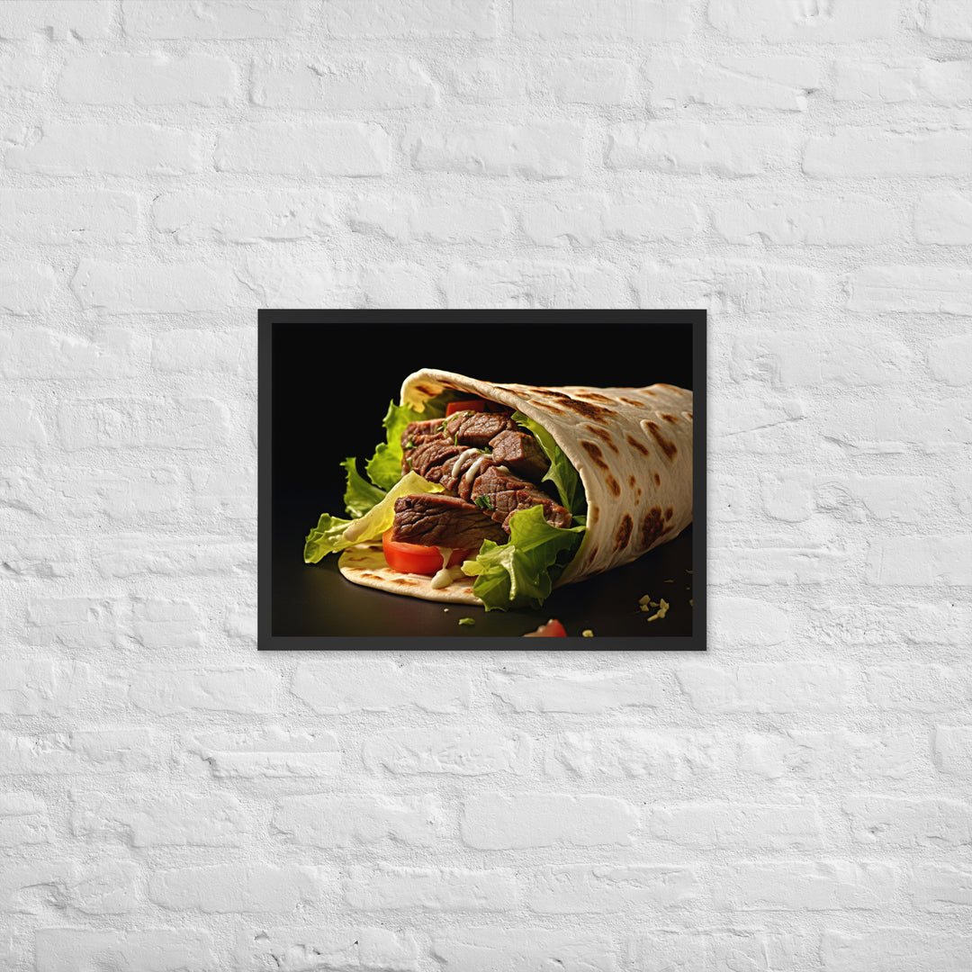 Lamb Shawarma Framed poster 🤤 from Yumify.AI