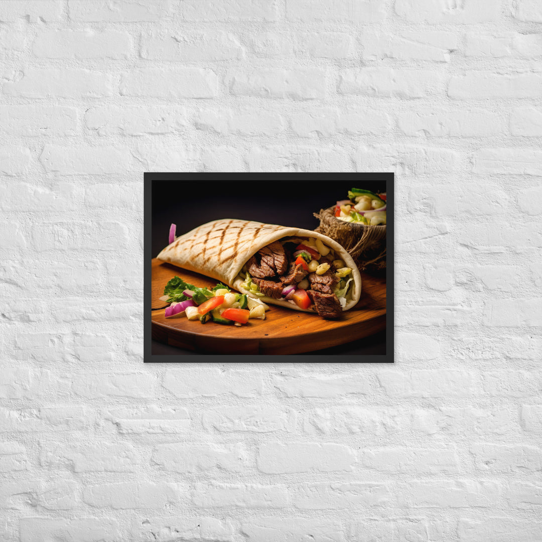 Lamb Shawarma Framed poster 🤤 from Yumify.AI