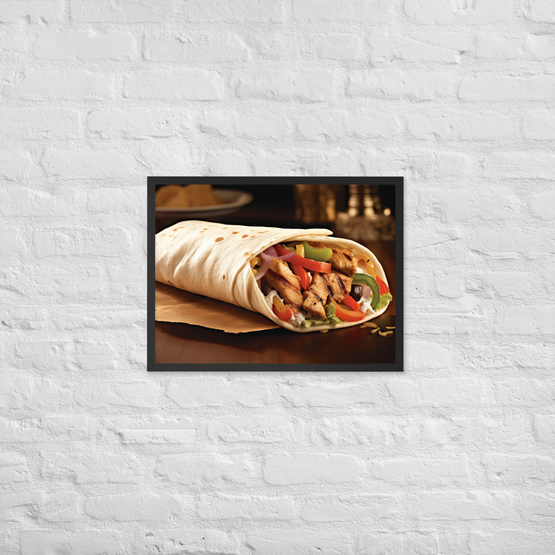 Chicken Shawarma Framed poster 🤤 from Yumify.AI
