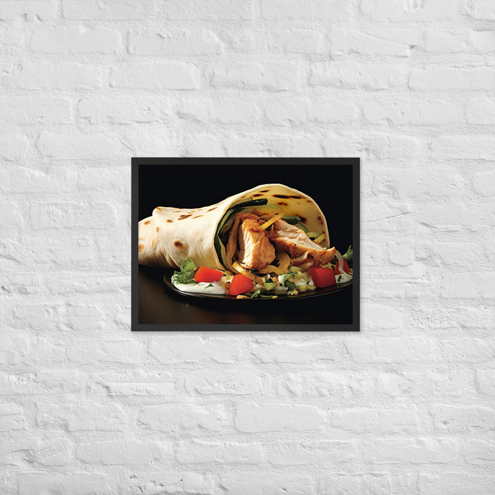 Chicken Shawarma Framed poster 🤤 from Yumify.AI