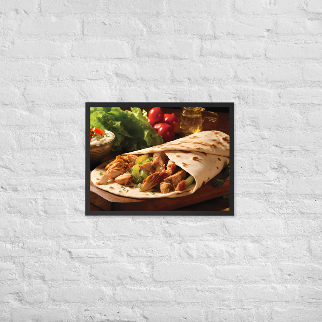 Chicken Shawarma Framed poster 🤤 from Yumify.AI