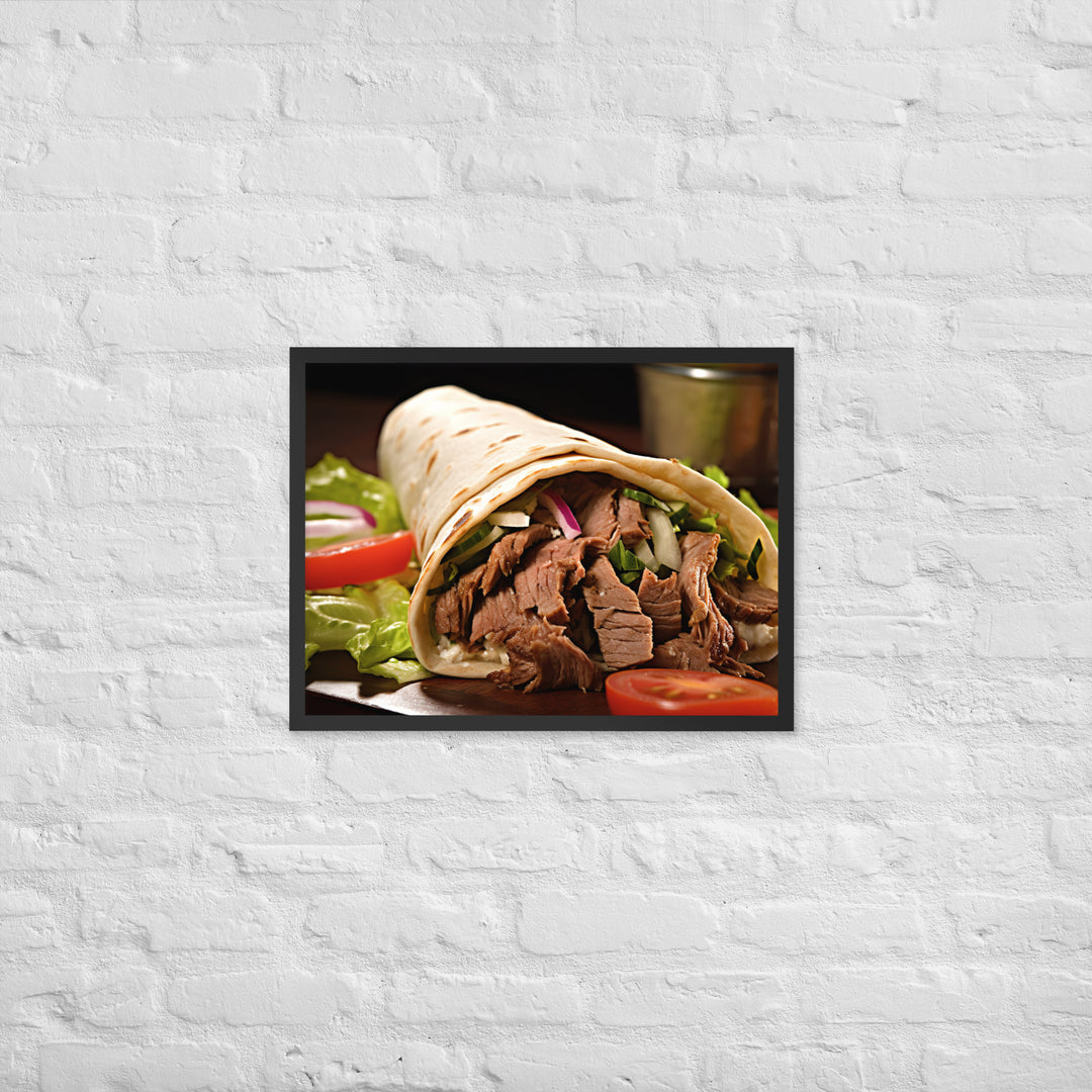 Beef Shawarma Framed poster 🤤 from Yumify.AI