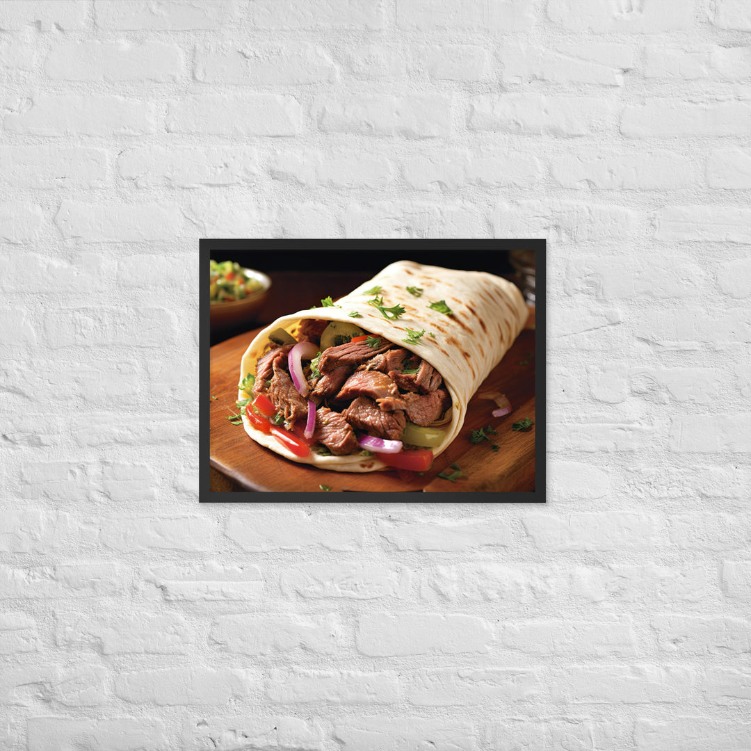 Beef Shawarma Framed poster 🤤 from Yumify.AI