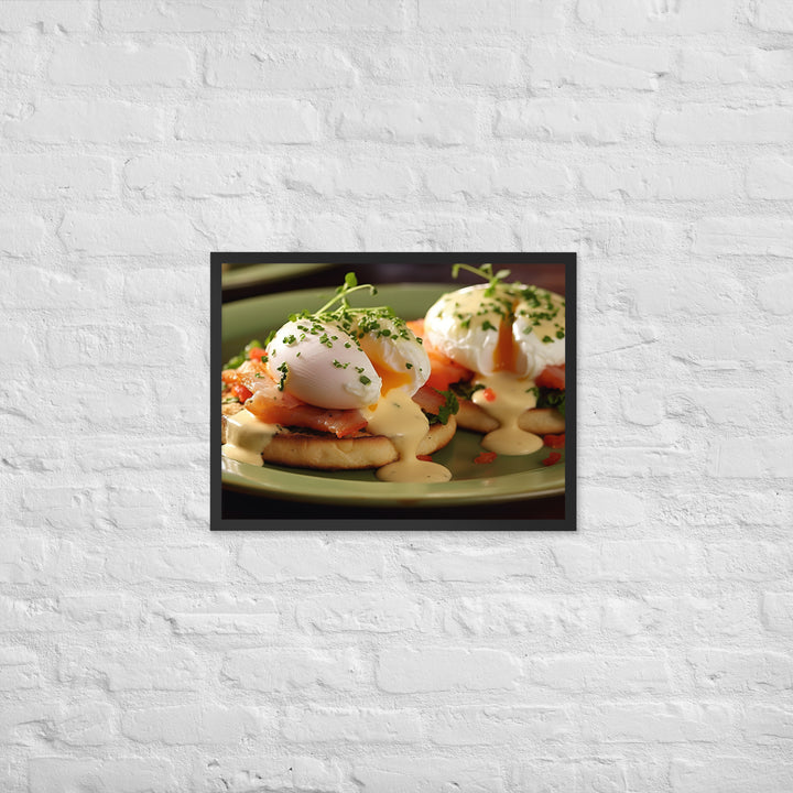 Crab or Lobster Eggs Benedict Framed poster 🤤 from Yumify.AI