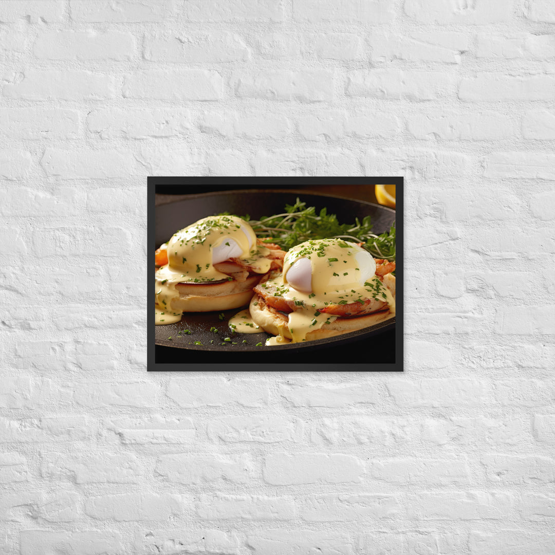 Crab or Lobster Eggs Benedict Framed poster 🤤 from Yumify.AI