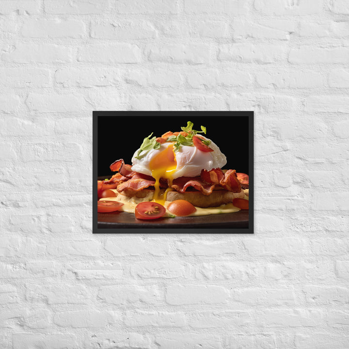 Bacon and Tomato Eggs Benedict Framed poster 🤤 from Yumify.AI