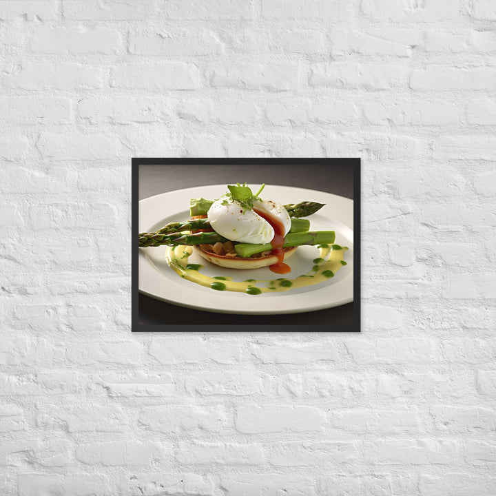 Asparagus Eggs Benedict Framed poster 🤤 from Yumify.AI