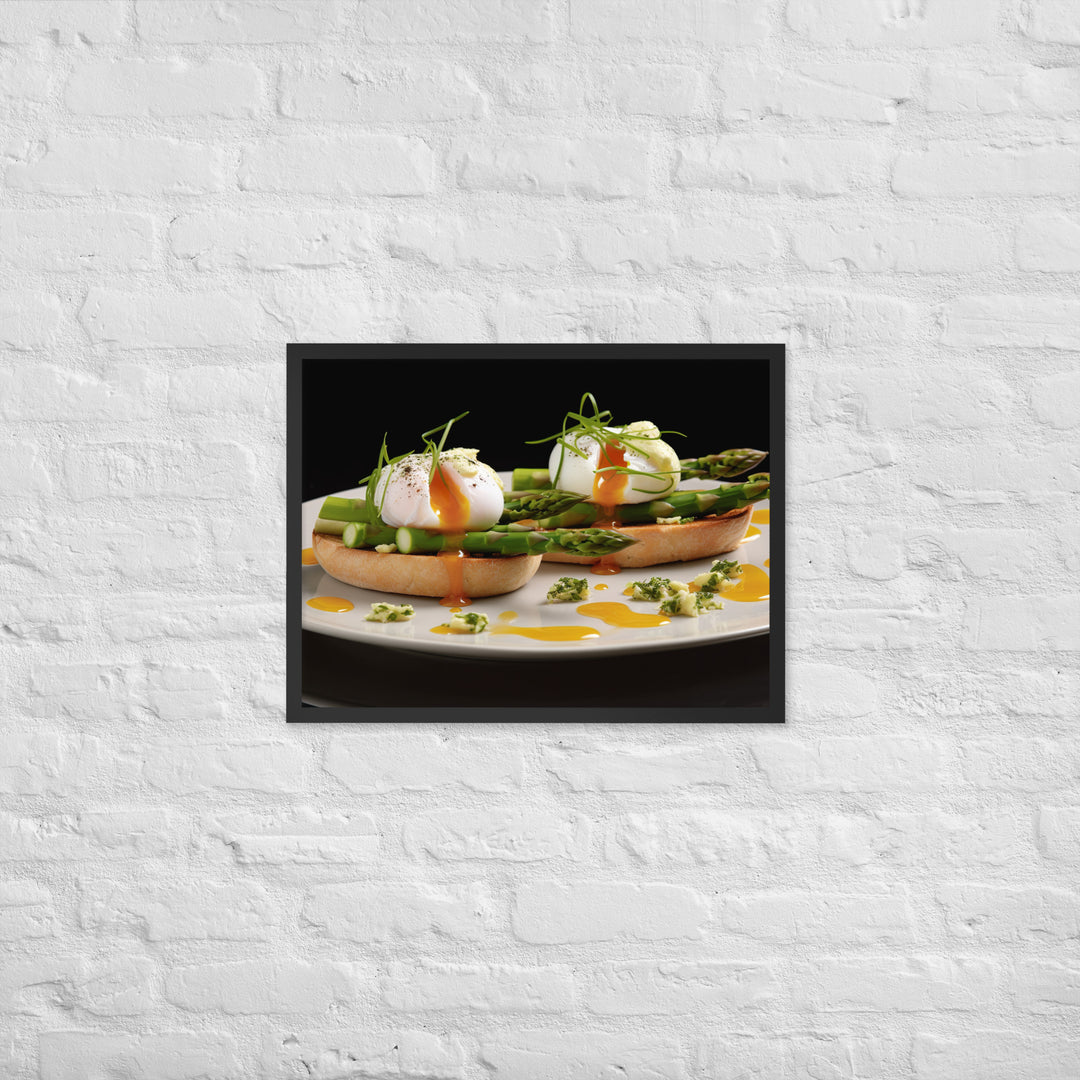 Asparagus Eggs Benedict Framed poster 🤤 from Yumify.AI