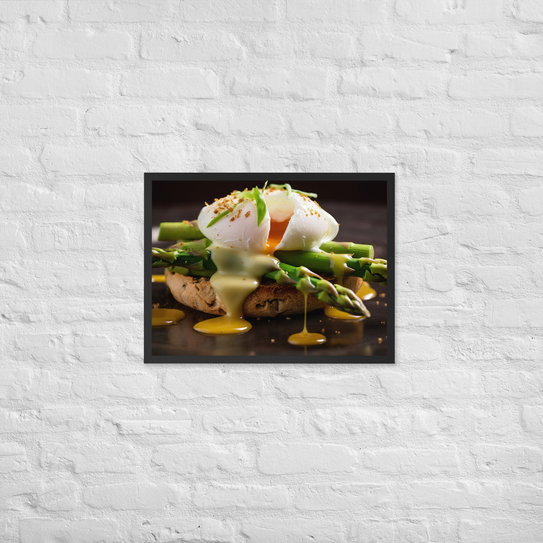 Asparagus Eggs Benedict Framed poster 🤤 from Yumify.AI