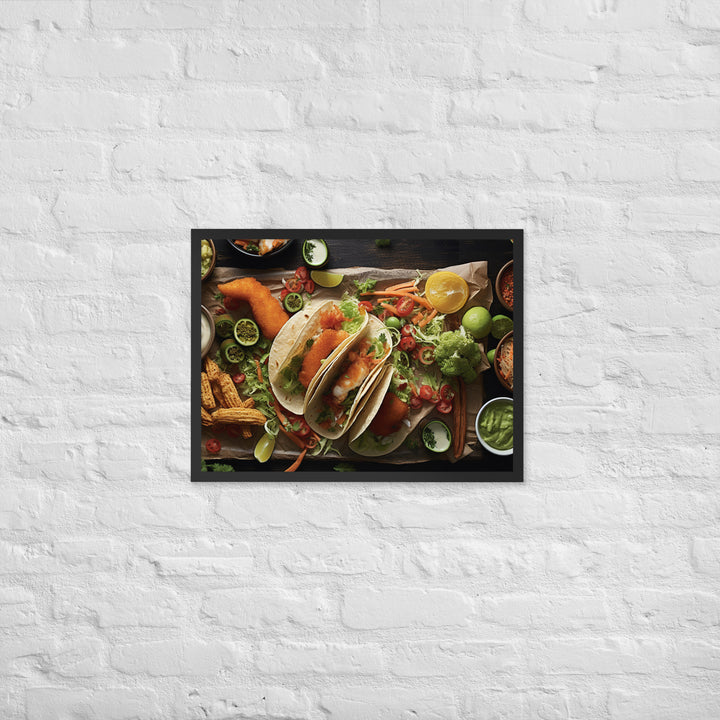 Fish Tacos and Chips Framed poster 🤤 from Yumify.AI