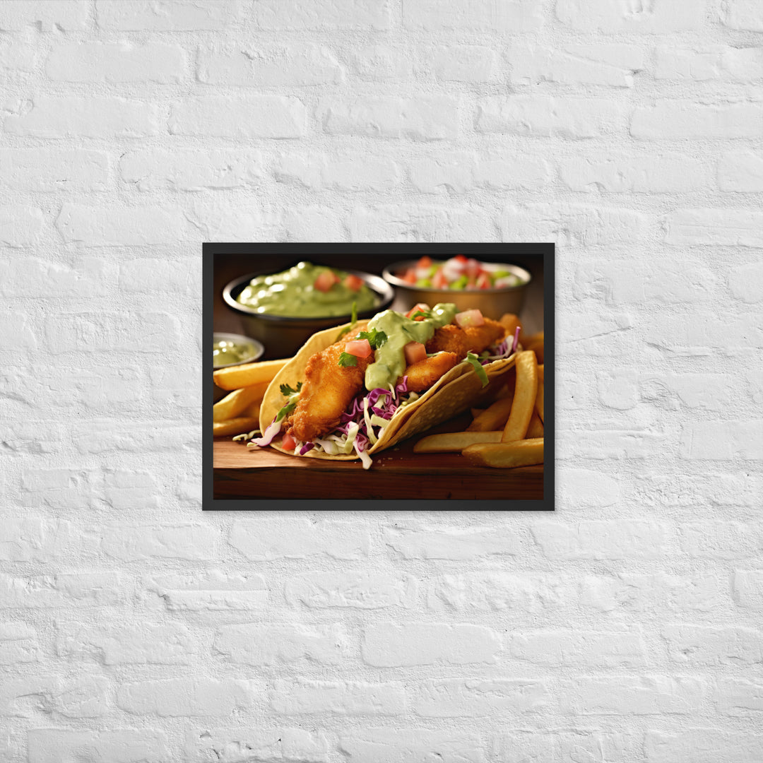 Fish Tacos and Chips Framed poster 🤤 from Yumify.AI