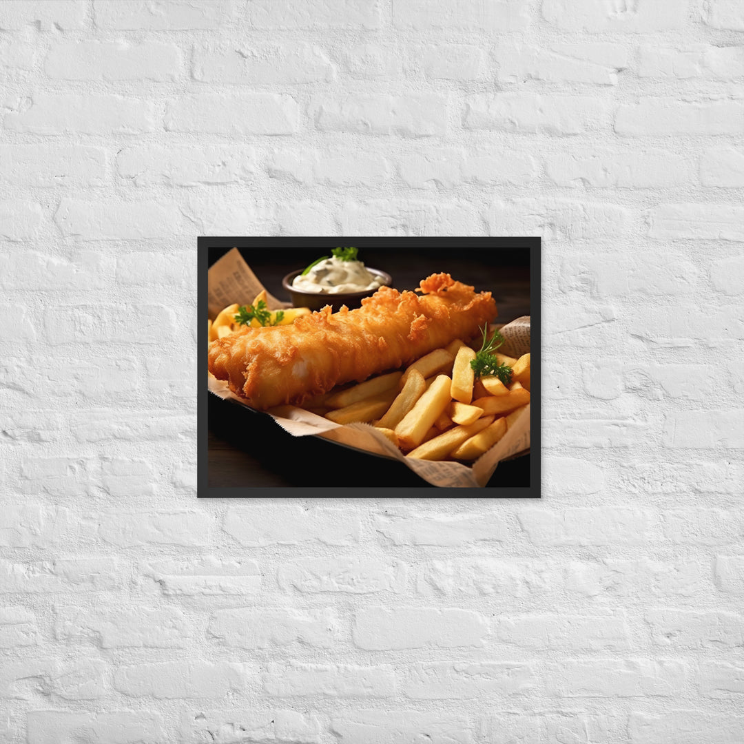 Classic Fish and Chips Framed poster 🤤 from Yumify.AI