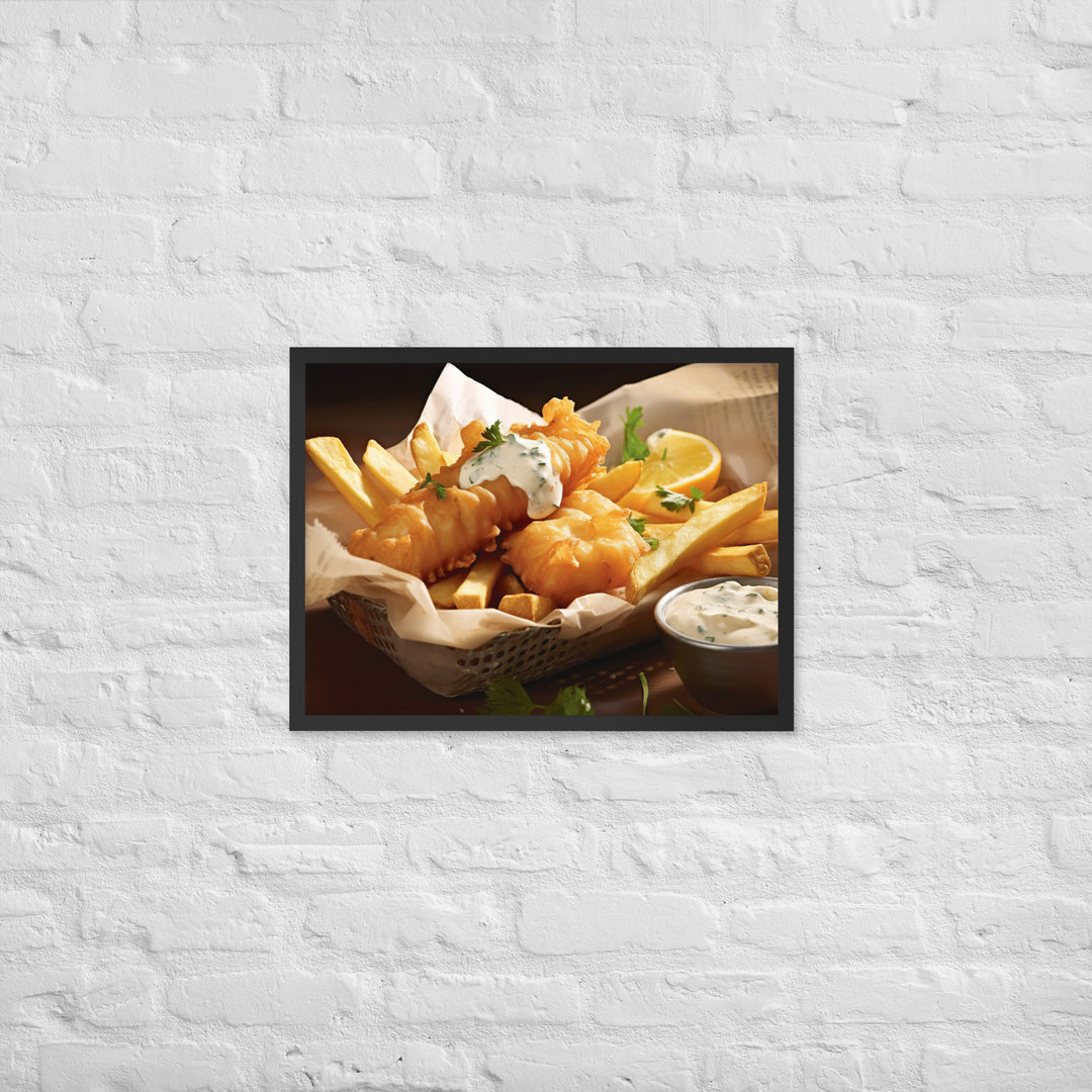 Classic Fish and Chips Framed poster 🤤 from Yumify.AI