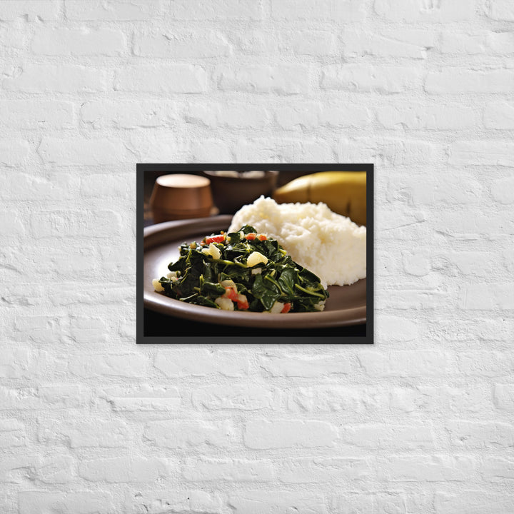 Ugali with Sukuma Wiki Framed poster 🤤 from Yumify.AI