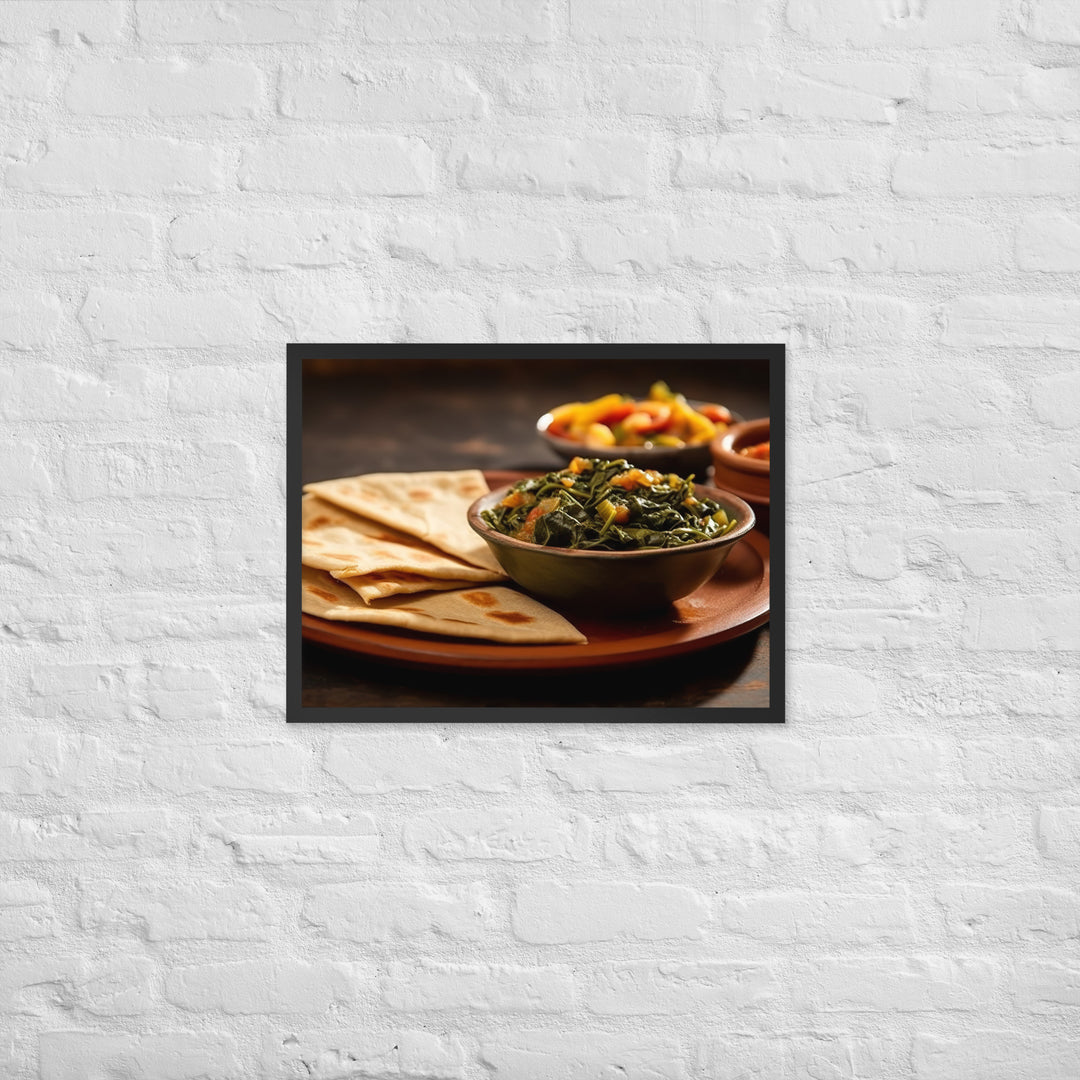 Sukuma Wiki with Chapati Framed poster 🤤 from Yumify.AI