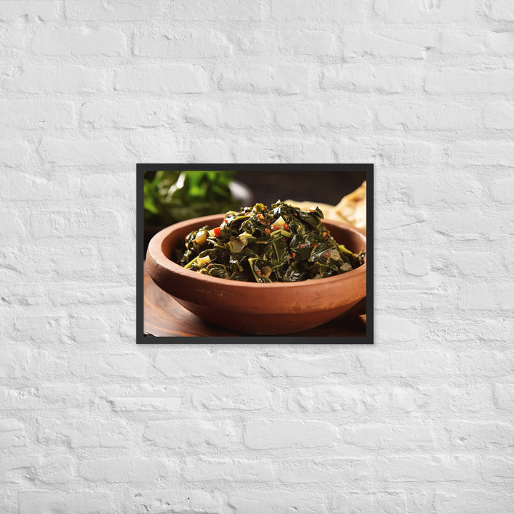 Sukuma Wiki with Chapati Framed poster 🤤 from Yumify.AI