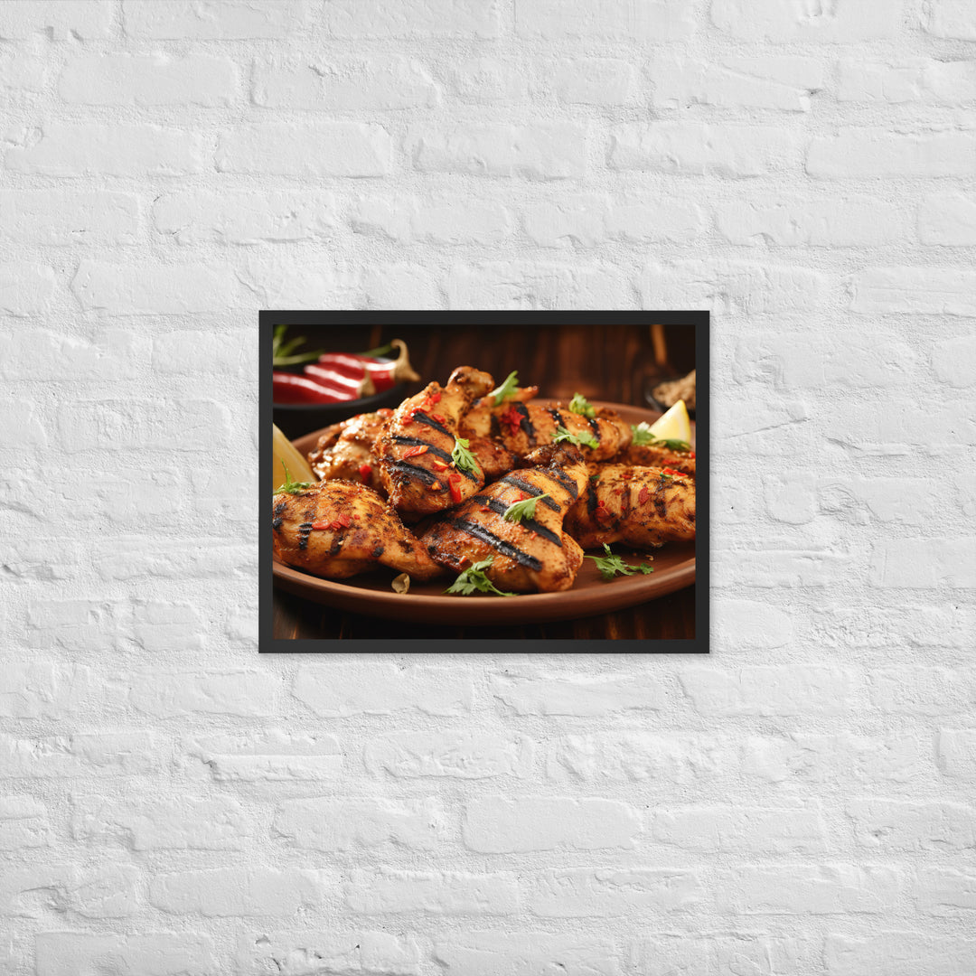 Kenyan Pilipili Chicken Framed poster 🤤 from Yumify.AI