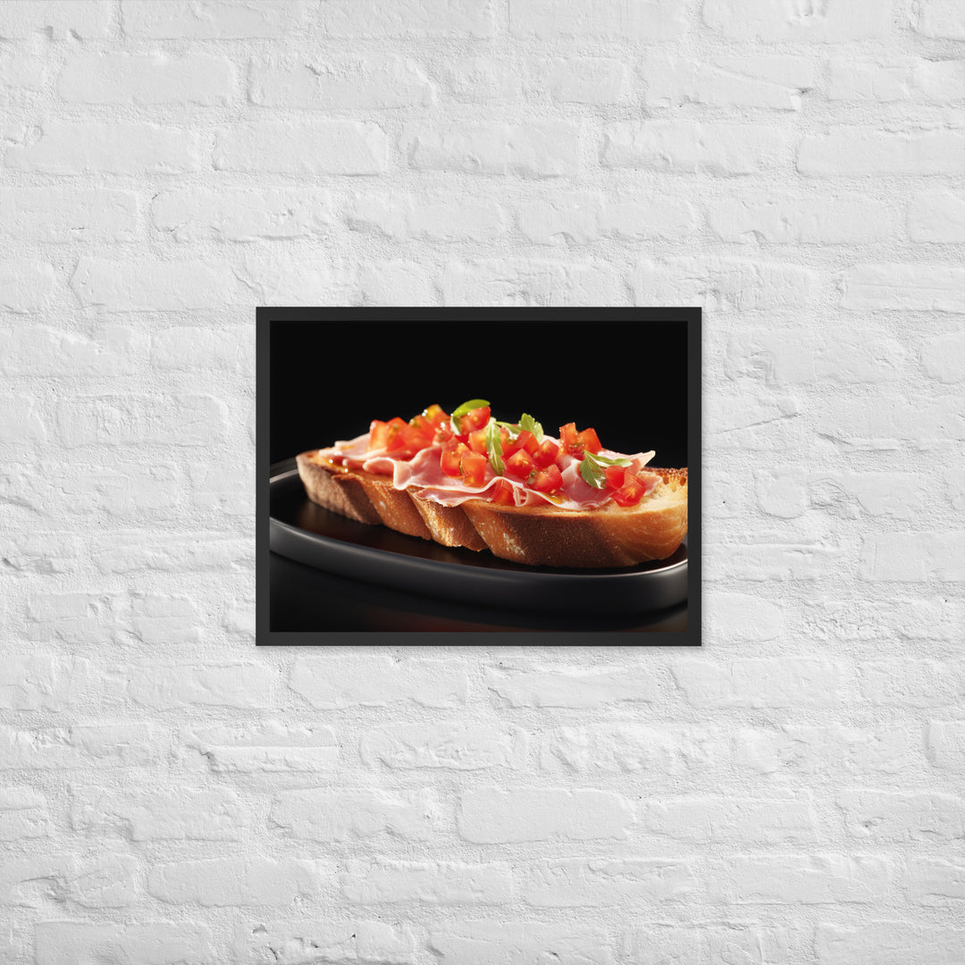 Tosta con Jamn y Tomate Framed poster 🤤 from Yumify.AI