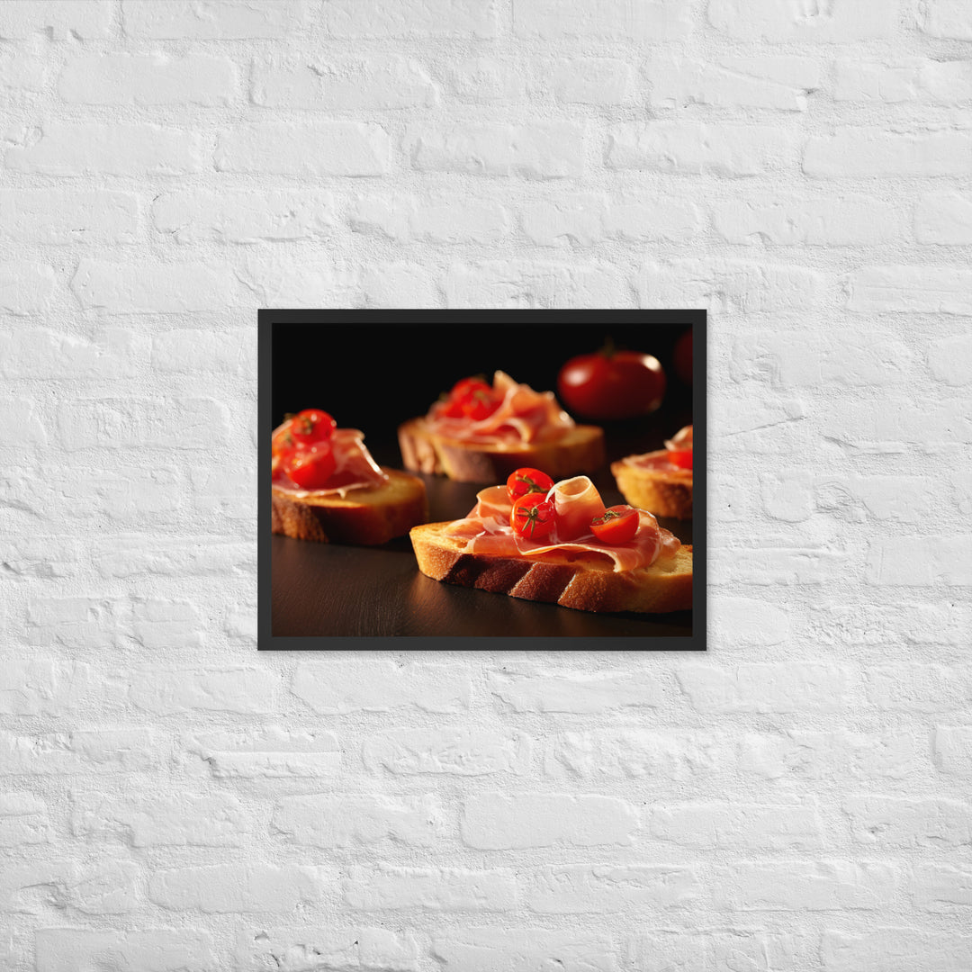 Tosta con Jamn y Tomate Framed poster 🤤 from Yumify.AI
