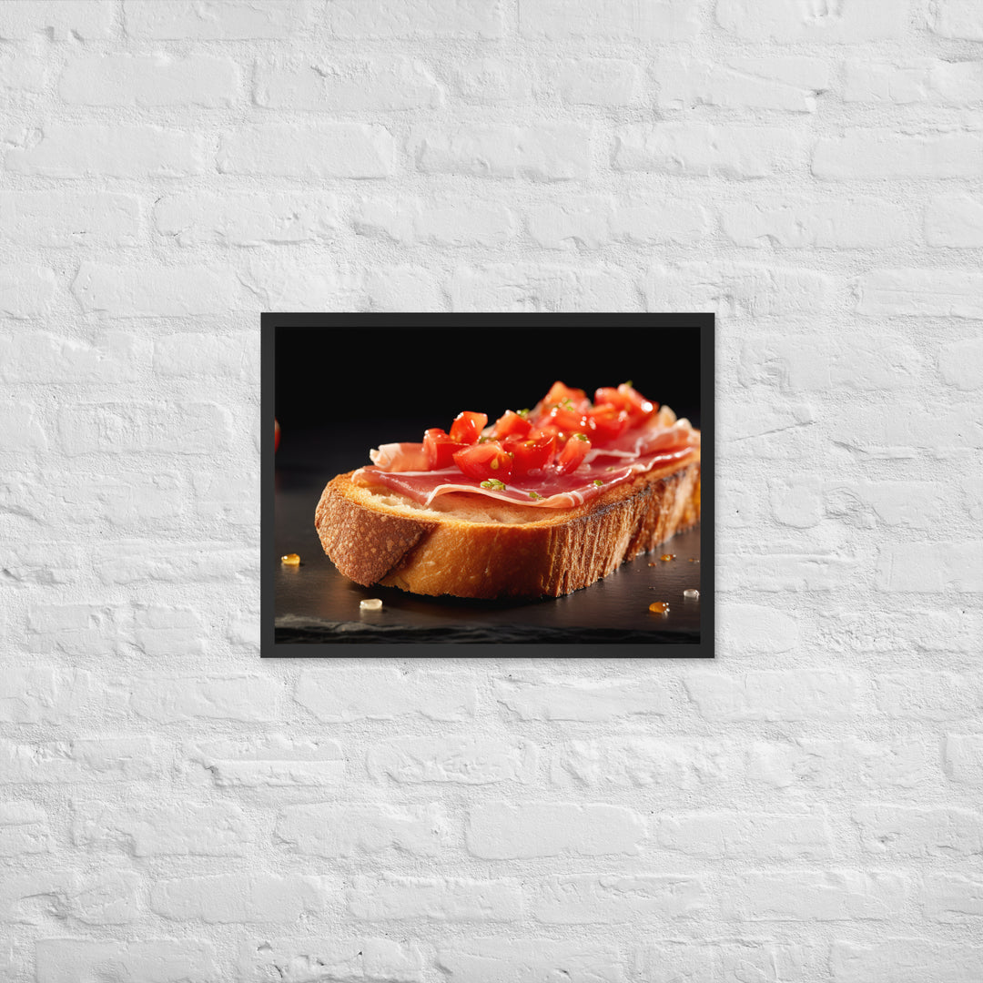 Tosta con Jamn y Tomate Framed poster 🤤 from Yumify.AI