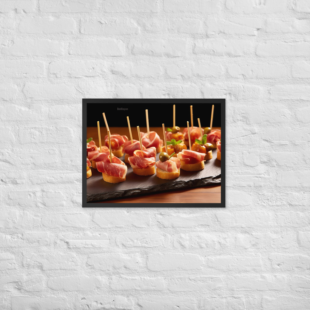 Pinchos de Jamn Framed poster 🤤 from Yumify.AI