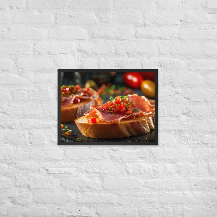 Pan con Tomate y Jamn Framed poster 🤤 from Yumify.AI