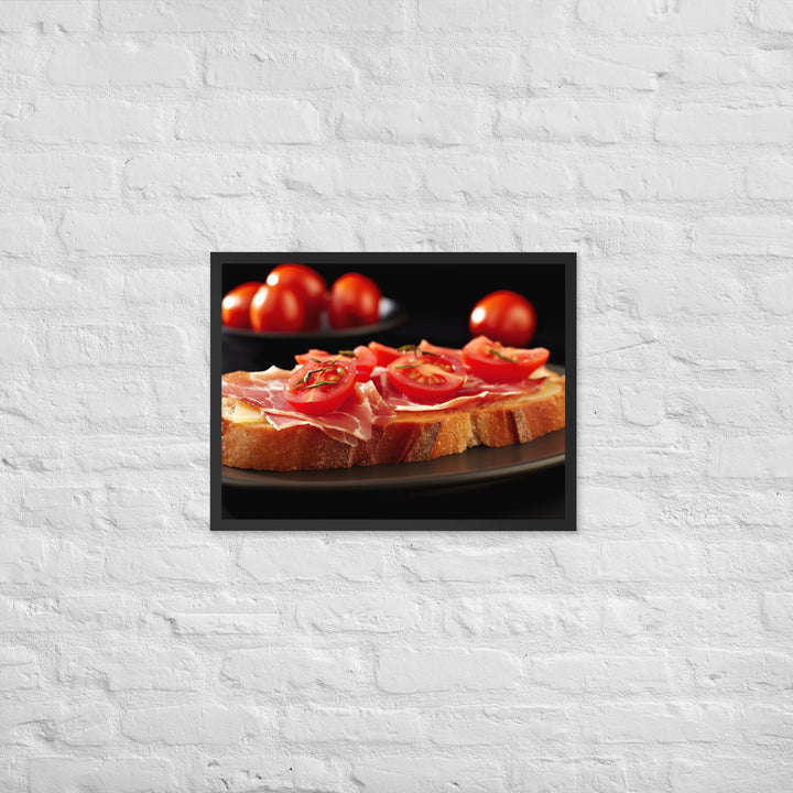 Pan con Tomate y Jamn Framed poster 🤤 from Yumify.AI