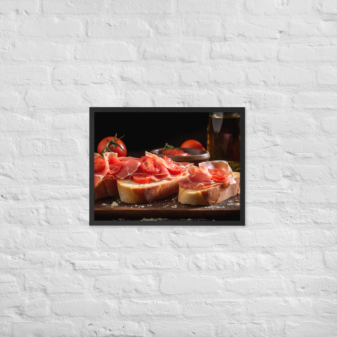 Pan con Tomate y Jamn Framed poster 🤤 from Yumify.AI