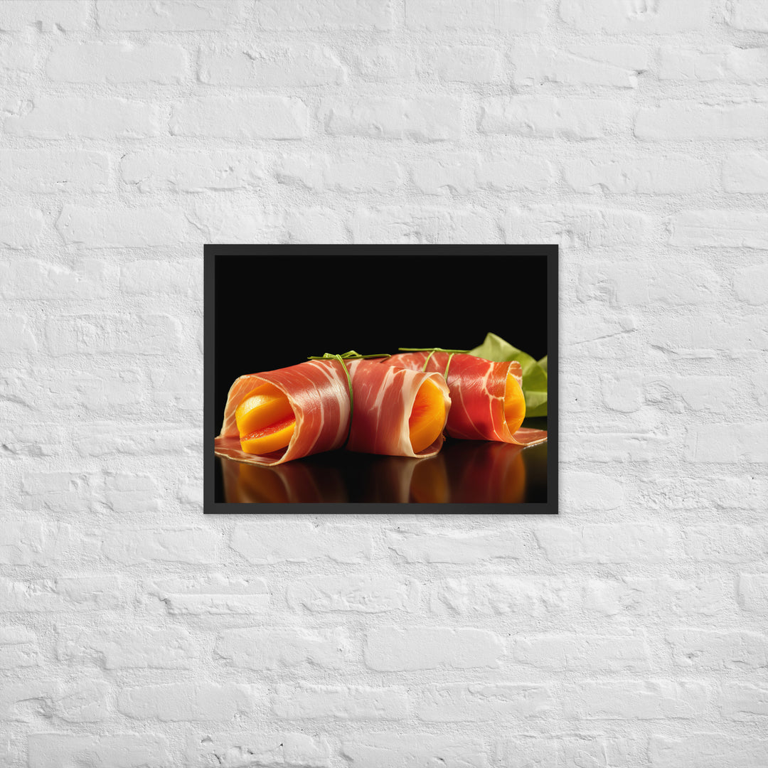 Jamn Serrano Wrapped Melon Framed poster 🤤 from Yumify.AI