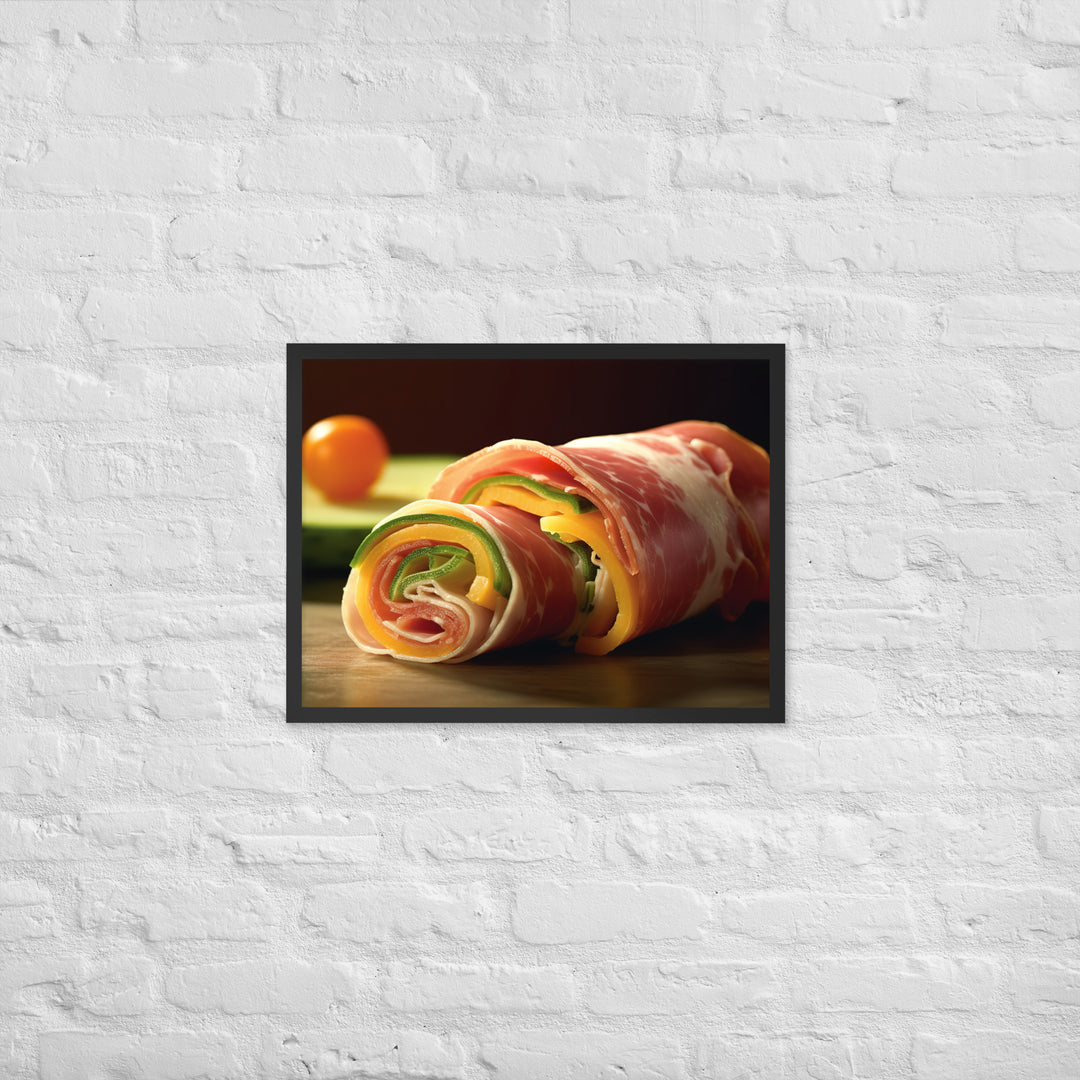 Jamn Serrano Wrapped Melon Framed poster 🤤 from Yumify.AI