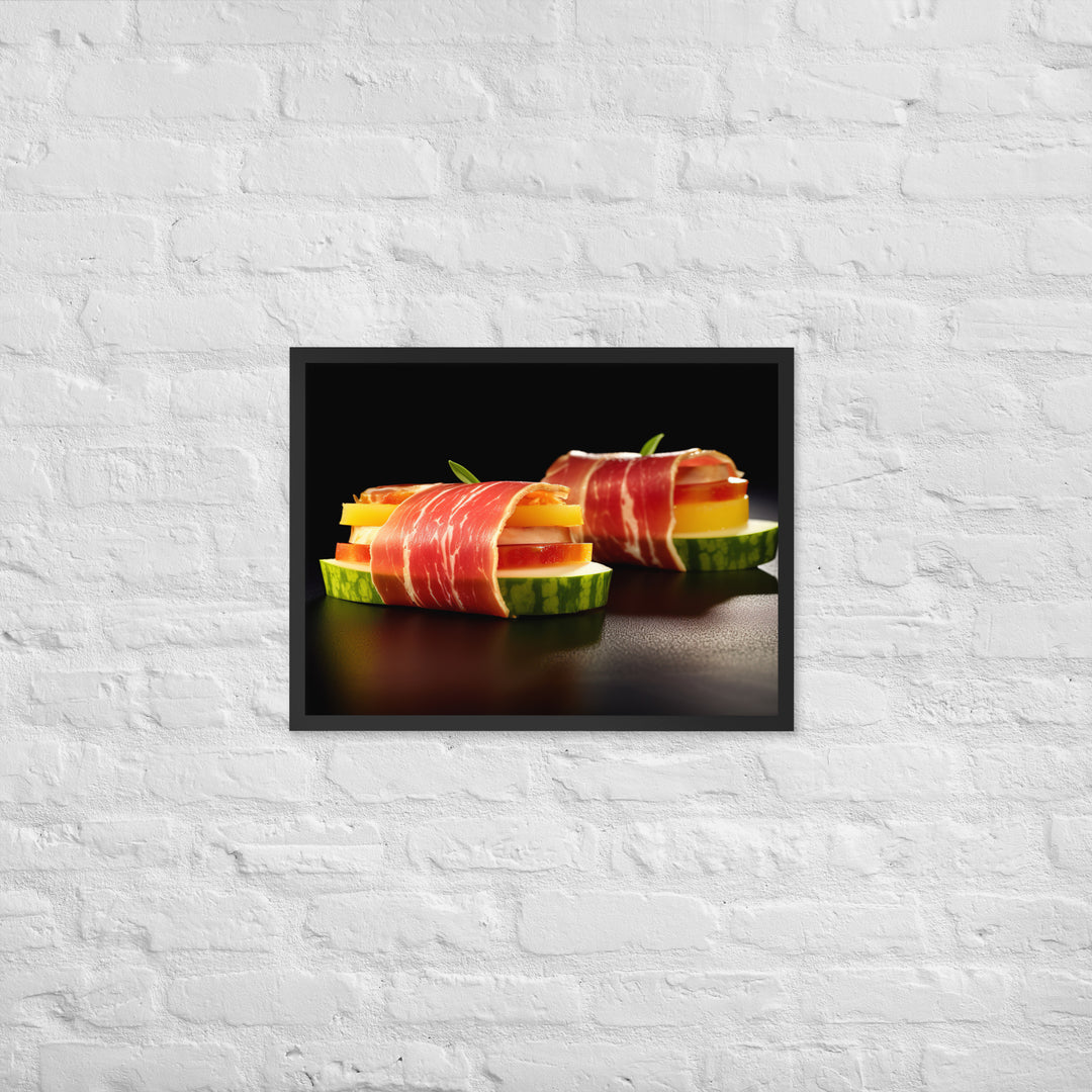 Jamn Serrano Wrapped Melon Framed poster 🤤 from Yumify.AI