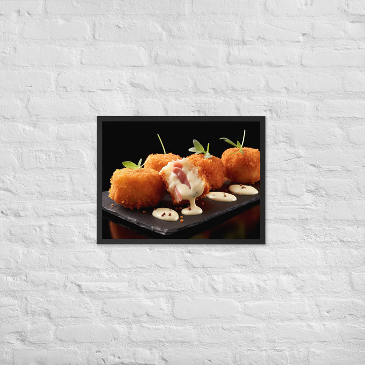 Jamn Serrano Croquettes Framed poster 🤤 from Yumify.AI