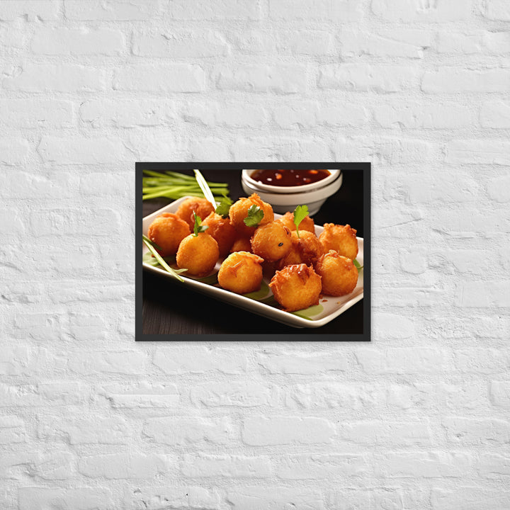 Fried Shrimp Balls Framed poster 🤤 from Yumify.AI