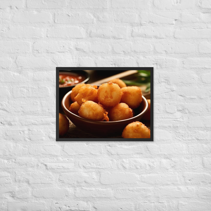 Fried Shrimp Balls Framed poster 🤤 from Yumify.AI