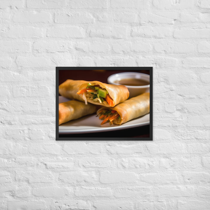 Spring Rolls Framed poster 🤤 from Yumify.AI