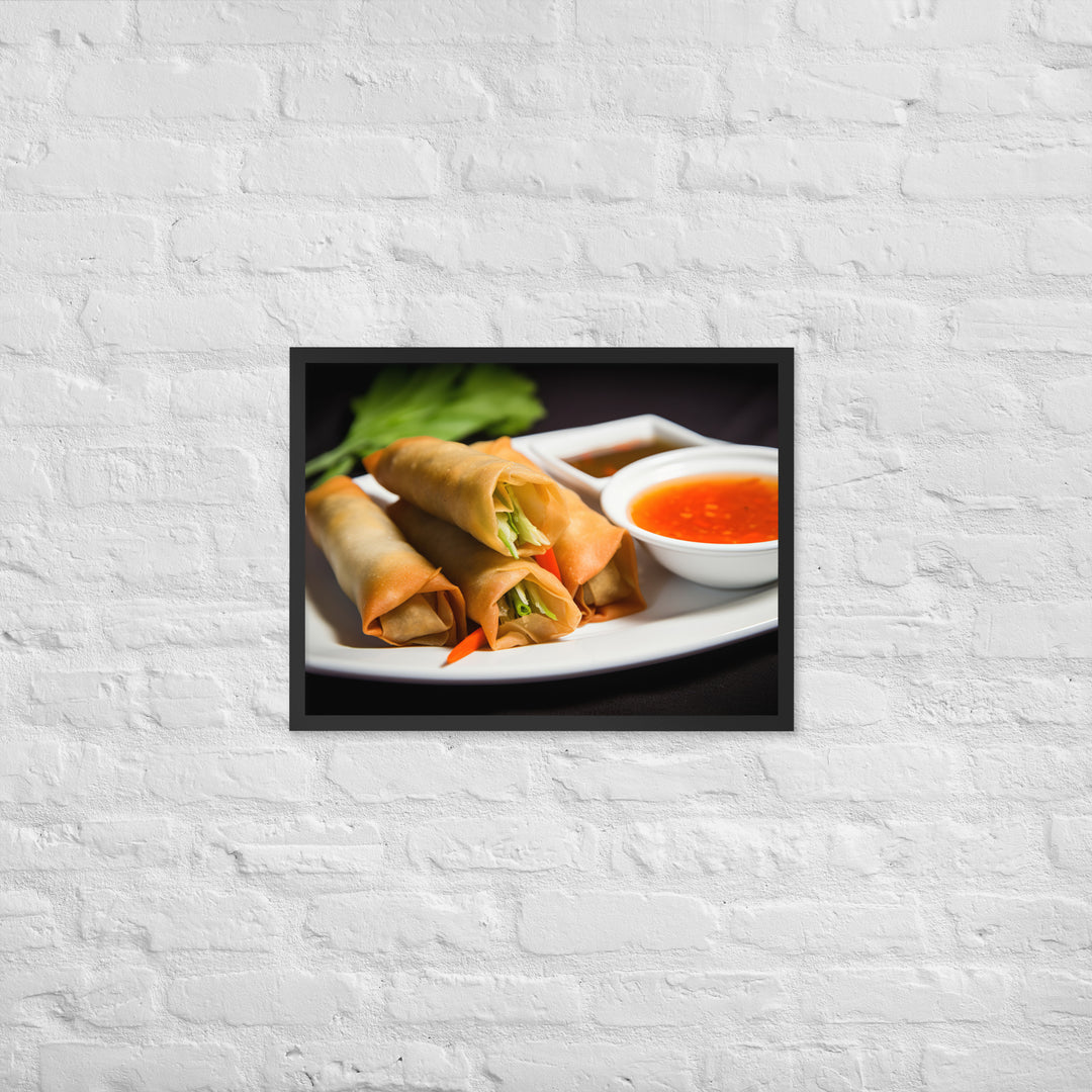 Spring Rolls Framed poster 🤤 from Yumify.AI