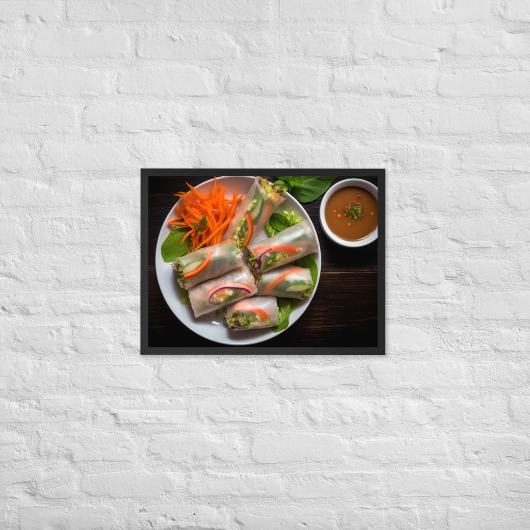 Spring Rolls Framed poster 🤤 from Yumify.AI