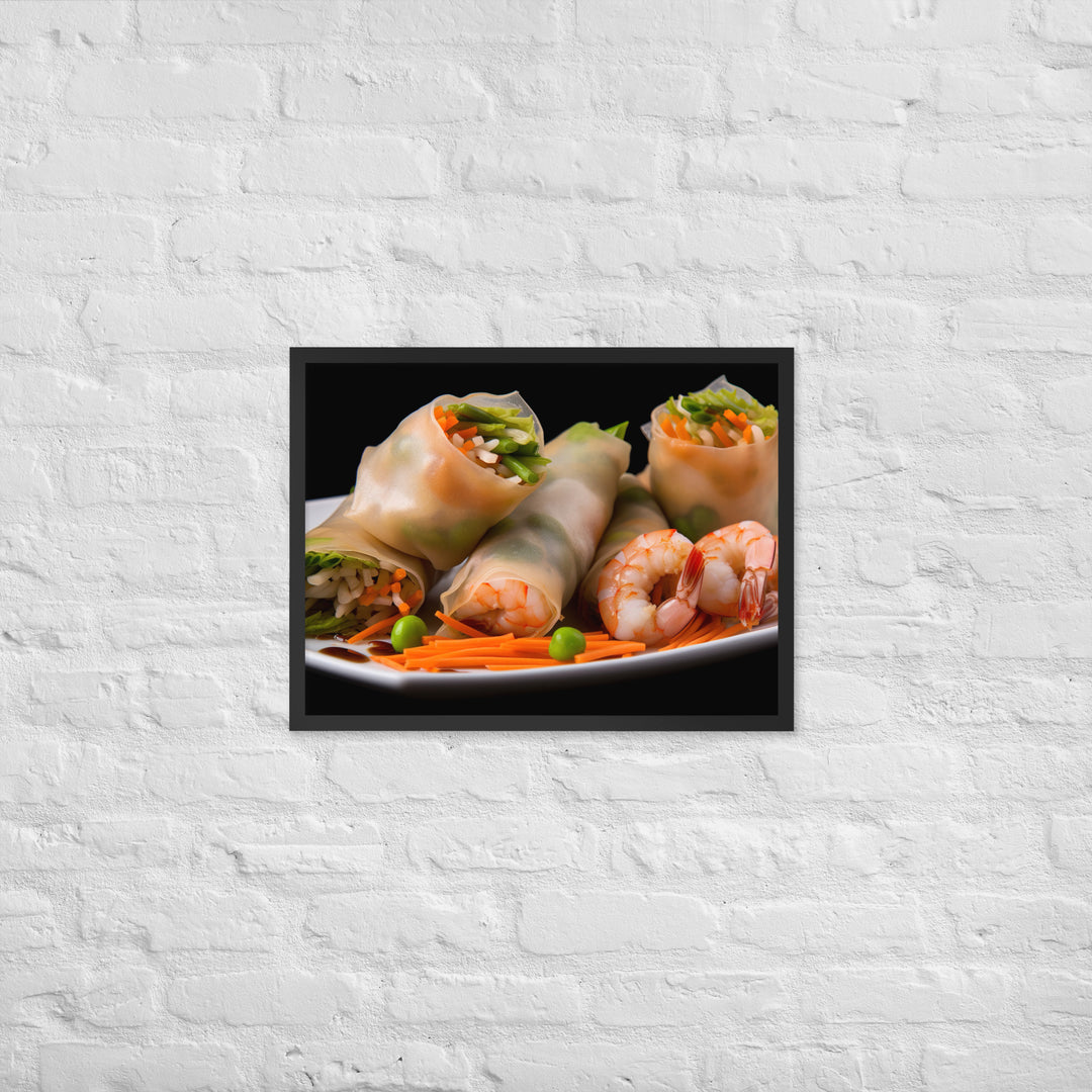 Spring Rolls Framed poster 🤤 from Yumify.AI