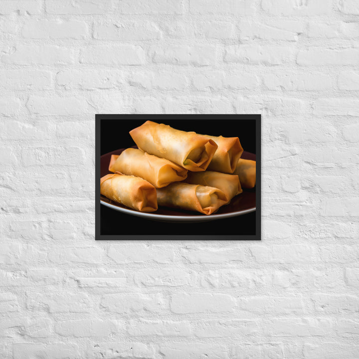 Spring Rolls Framed poster 🤤 from Yumify.AI