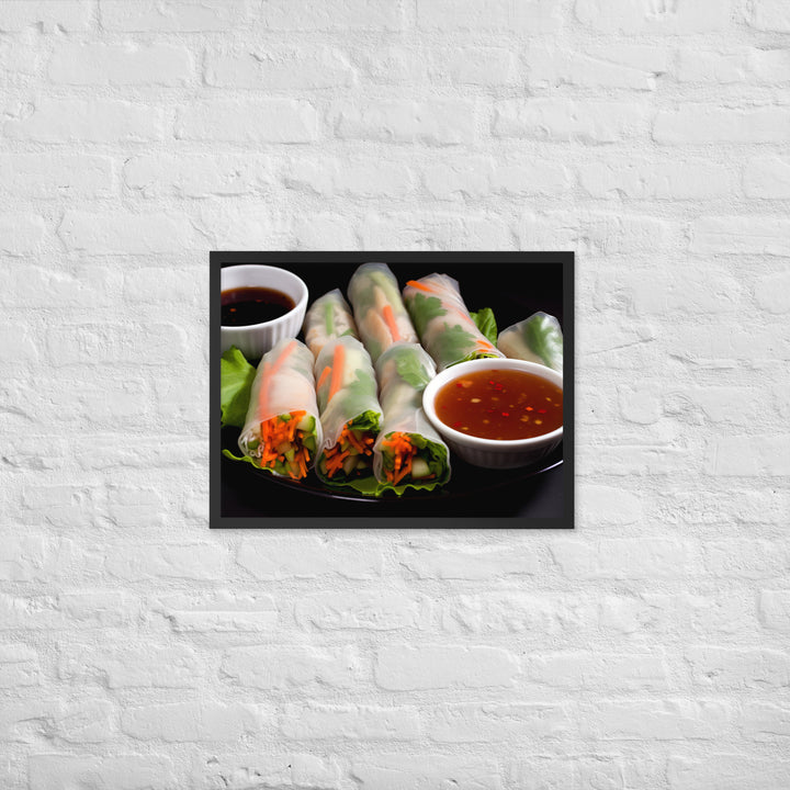 Spring Rolls Framed poster 🤤 from Yumify.AI