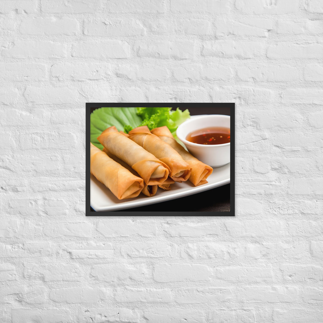 Spring Rolls Framed poster 🤤 from Yumify.AI