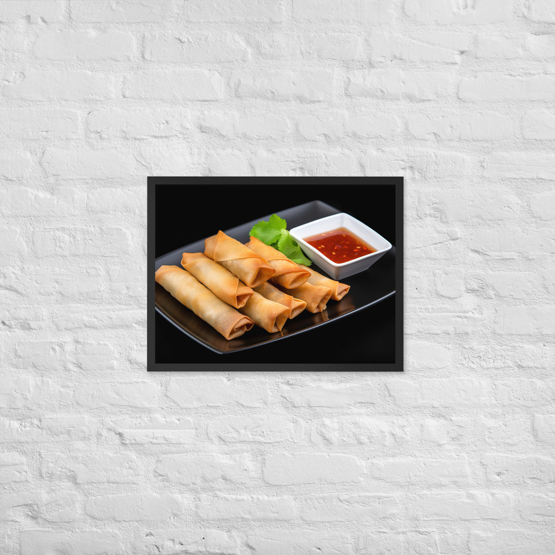 Spring Rolls Framed poster 🤤 from Yumify.AI