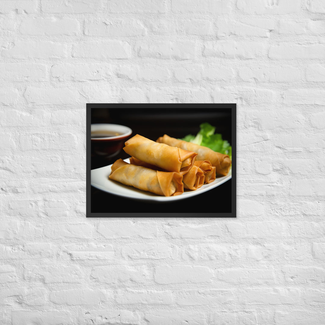 Spring Rolls Framed poster 🤤 from Yumify.AI