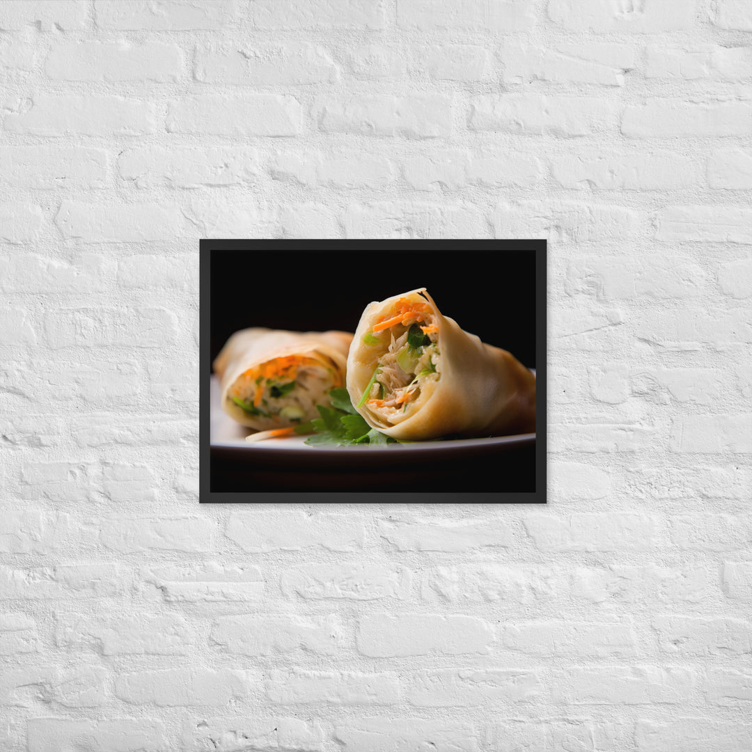 Spring Rolls Framed poster 🤤 from Yumify.AI