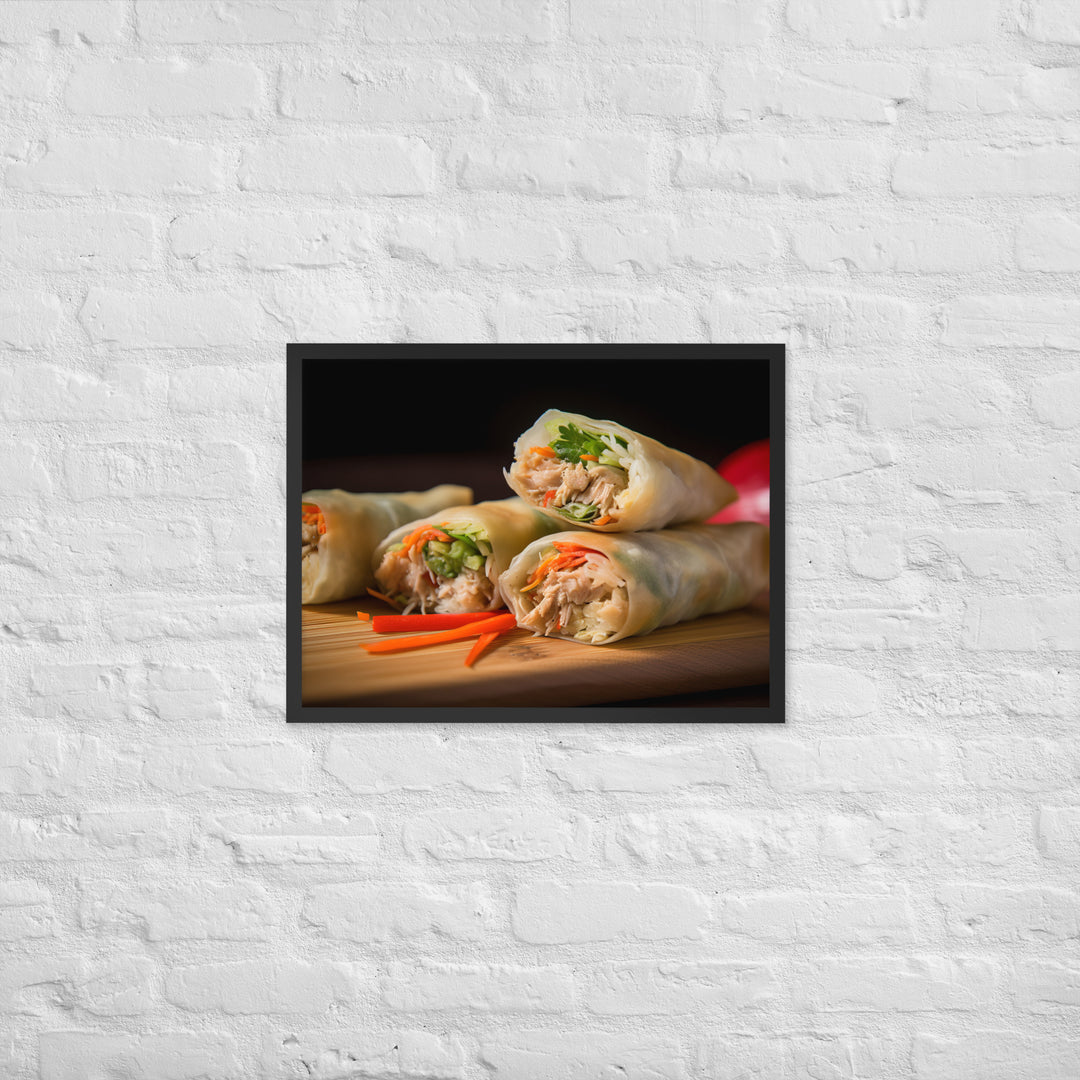 Spring Rolls Framed poster 🤤 from Yumify.AI