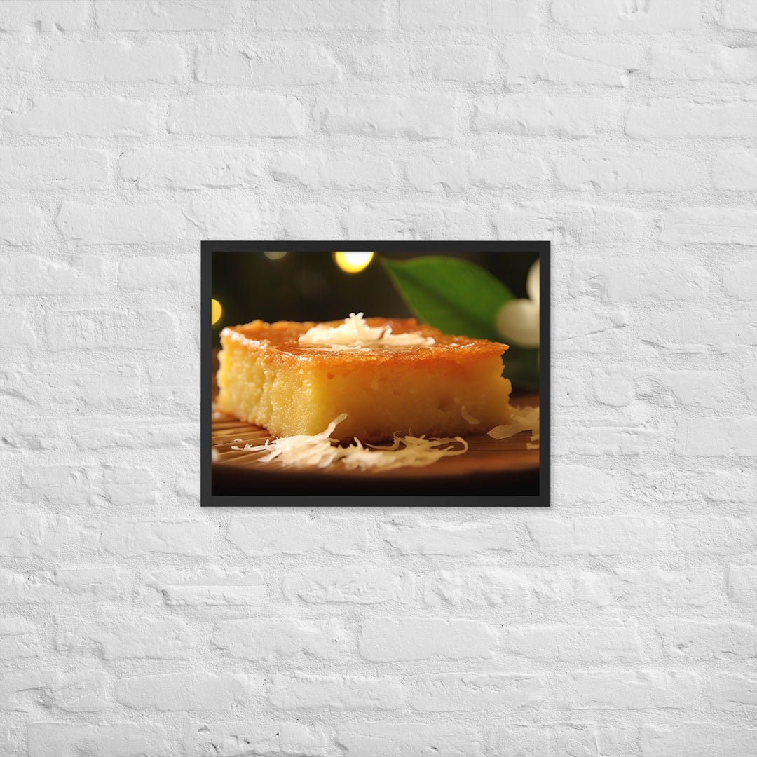 Cassava Cake Framed poster 🤤 from Yumify.AI